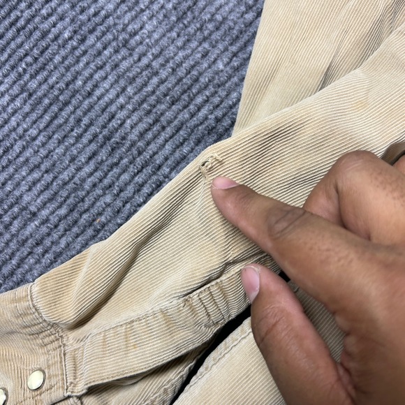 Vintage Levi's Shirt Men's XL Corduroy Western Tan Pearl Snap Long Sleeve Cotton - Picture 10 of 10